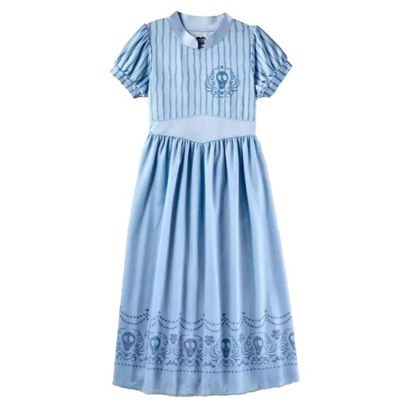 Beetlejuice Girls' Nightgown Flare Skirt Light Blue Full Length Small 6/6x - Picture 1 of 7